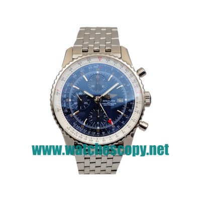 UK Best Quality Breitling Navitimer World A24322 Replica Watches With Blue Dials For Men