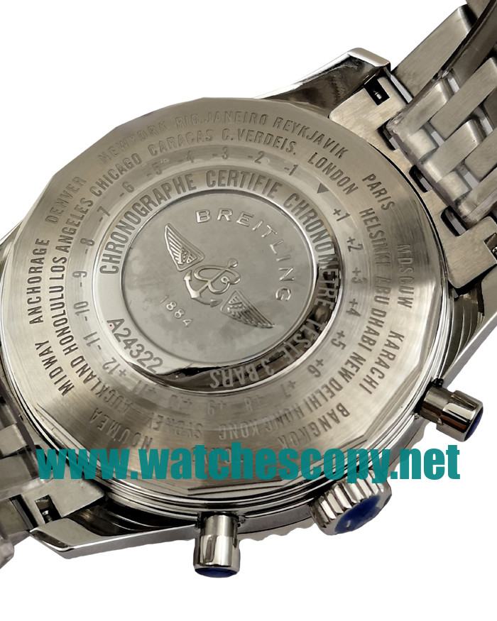 UK Best Quality Breitling Navitimer World A24322 Replica Watches With Blue Dials For Men