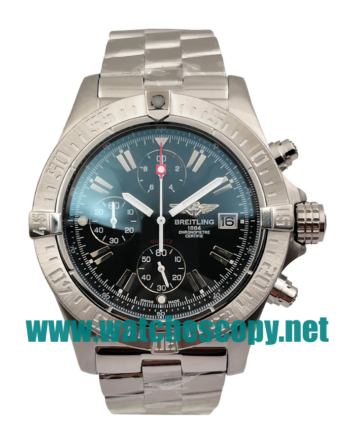 UK AAA Quality Breitling Super Avenger A13370 Replica Watches With Black Dials For Men