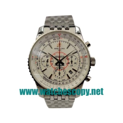 UK 42 MM Swiss Movement Breitling Montbrillant A41330 Replica Watches With White Dials For Men