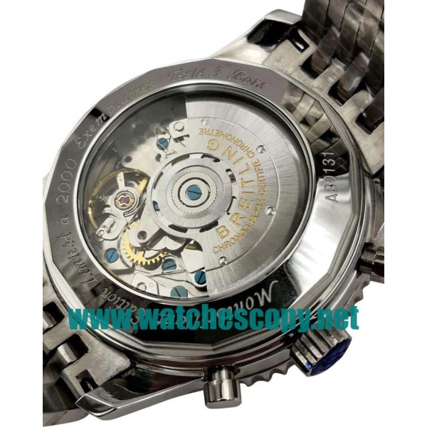 UK 42 MM Swiss Movement Breitling Montbrillant A41330 Replica Watches With White Dials For Men